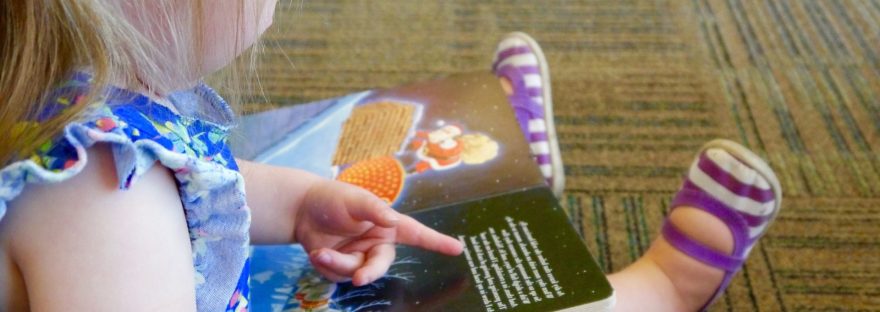 Little girl reading